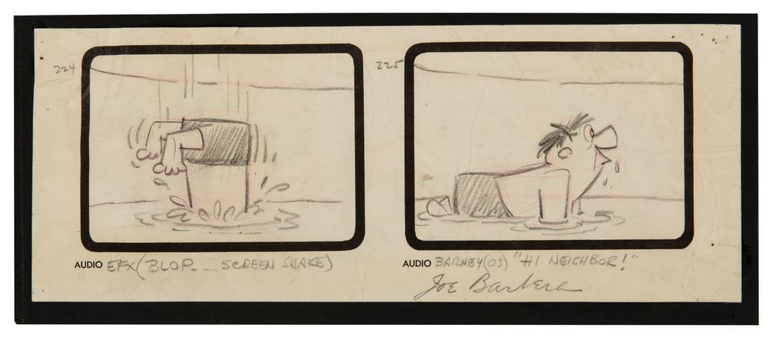 Signed Original Flintstones Storyboard Drawing. (1 of 1)