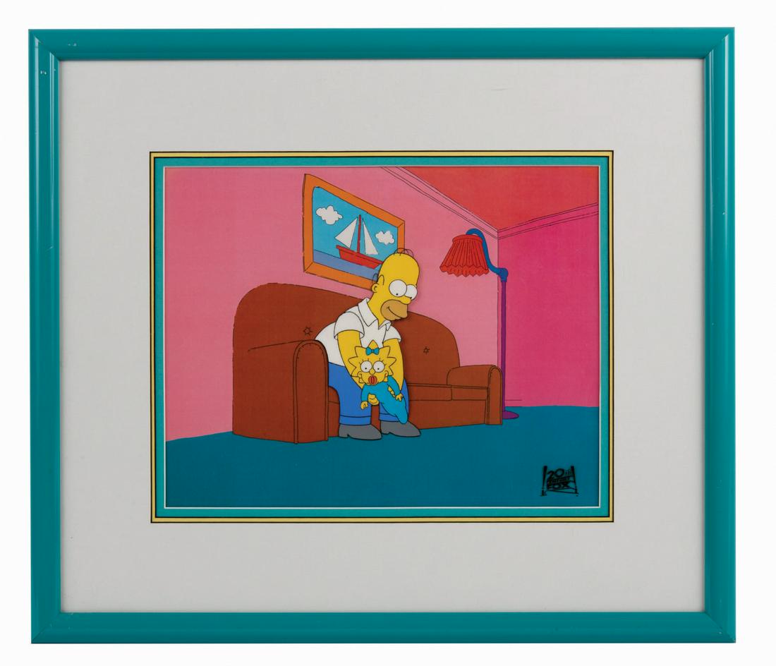 An Original Production Cel from The Simpsons. (1 of 2)