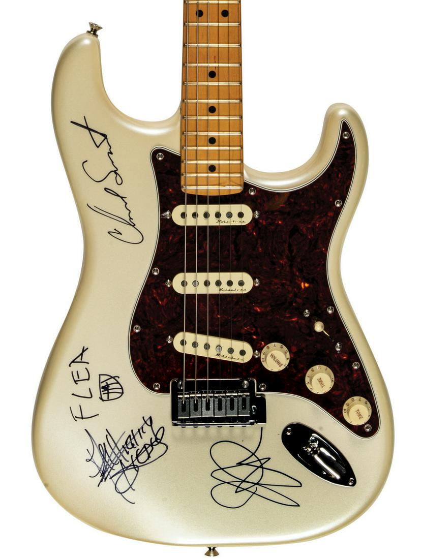 A Red Hot Chili Peppers Signed Fender Electric Guitar. (1 of 3)