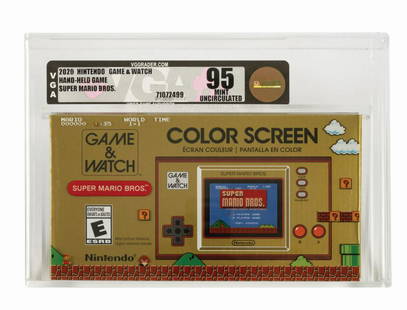 Game & Watch Super Mario Bros VGA 95 Mint Uncirculated.: (Nintendo, 2020) An uncirculated factory-sealed copy of the limited-edition Game & Watch: Super Mario Bros. game. Debuting in 1980, the original Game & Watch device was Nintendoâ€™s first handhel