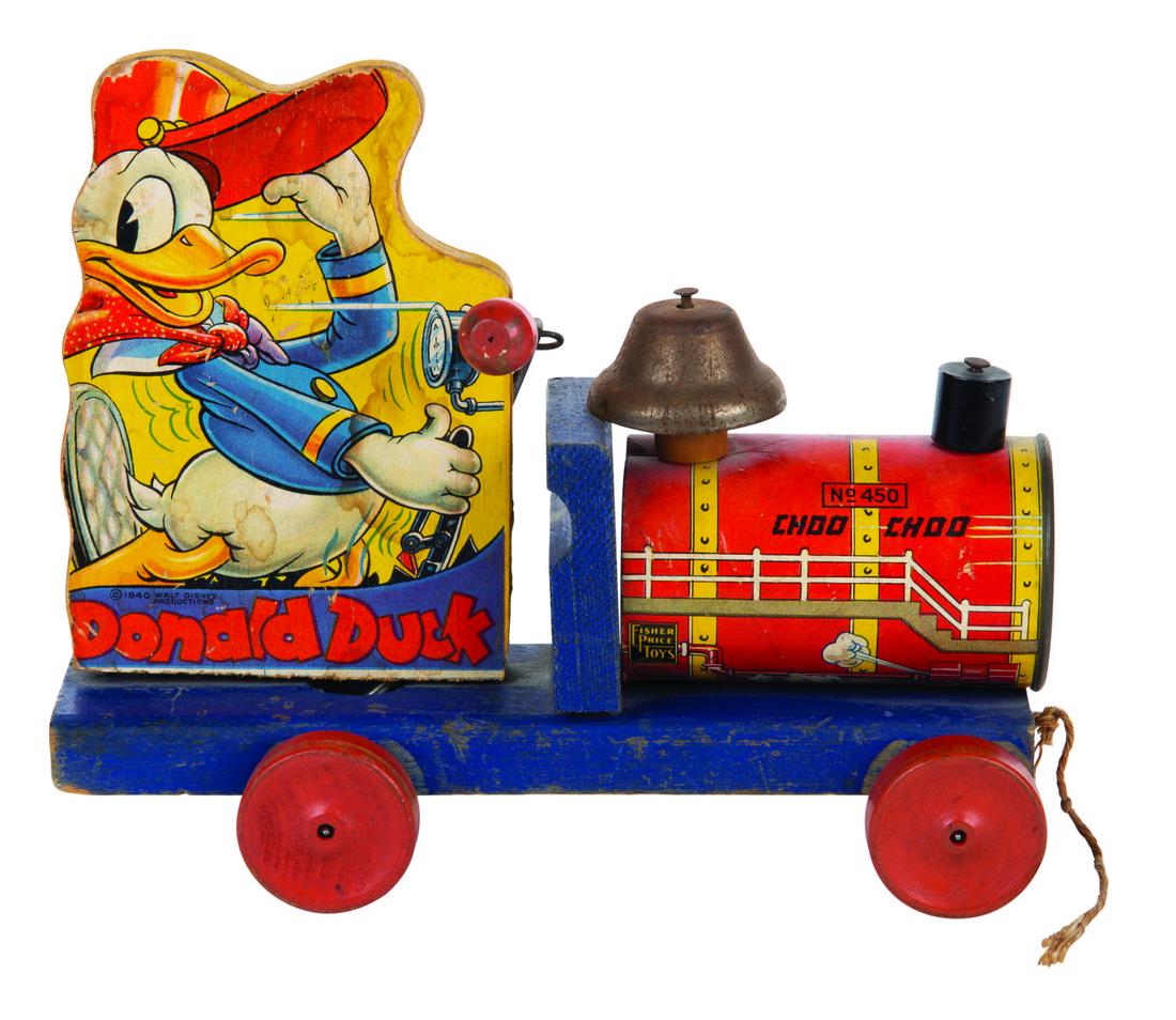 Donald Duck Choo Choo Pull Toy by Fisher Price. (1 of 3)