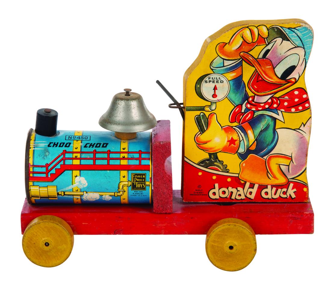 Donald Duck Choo Choo Pull Toy by Fisher-Price. (1 of 3)