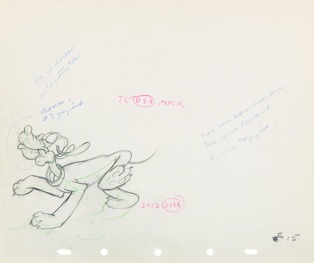 A Production Drawing from "Mickey's Surprise Party." (1 of 1)