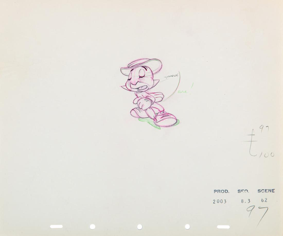 An Original Production Drawing from "Pinocchio." (1 of 1)