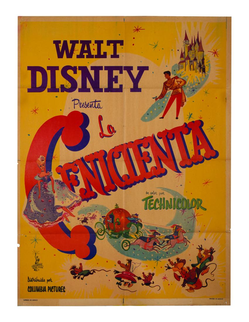 An Original "Cinderella" Mexican One Sheet Poster. (1 of 1)