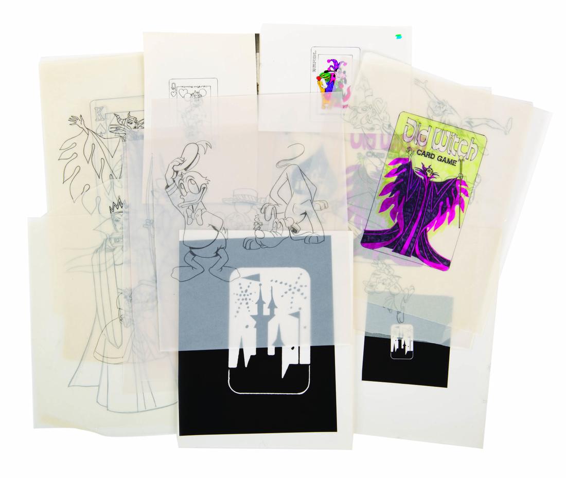 A Group of Old Witch Card Game Concept Drawings. (1 of 13)