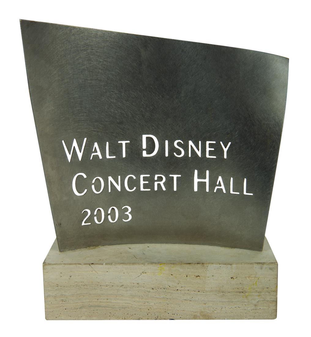 Disney Concert Hall Donor Award. (1 of 3)