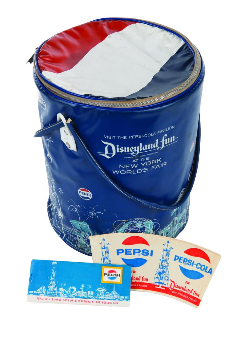 Pepsi-Cola Pavilion Cooler, Paper Cup, & Savings Book. (1 of 3)