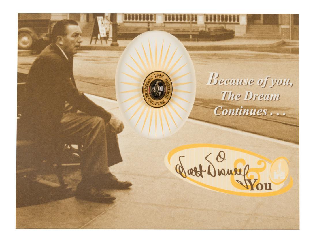 "Walt Disney & You" Disneyland Cast Member Pin. (1 of 2)