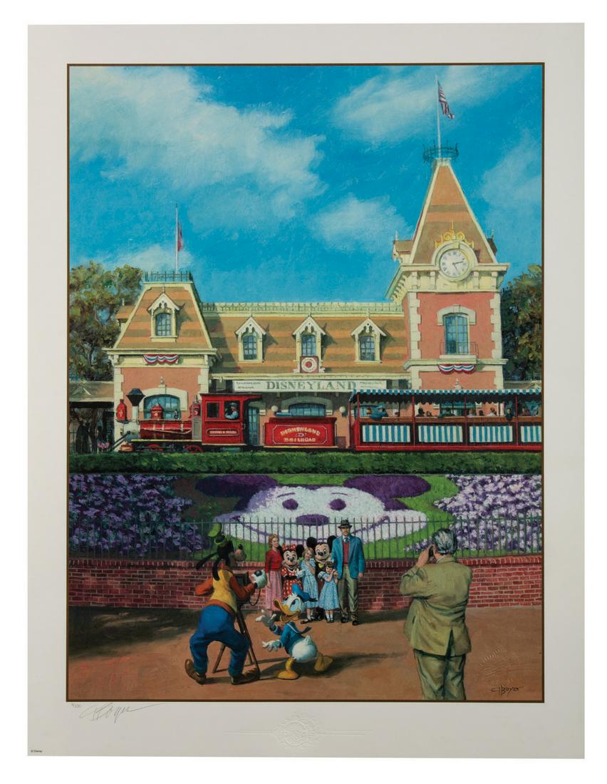 A Signed "Ernest S. Marsh Revenue Run" Print.: (Disneyland, 2002) A limited edition print titled "Ernest S. Marsh - Revenue Run" signed by artist Charles Boyer. Measuring 20"x26" the print is numbered "4/250" is in fine condition, with light wear,