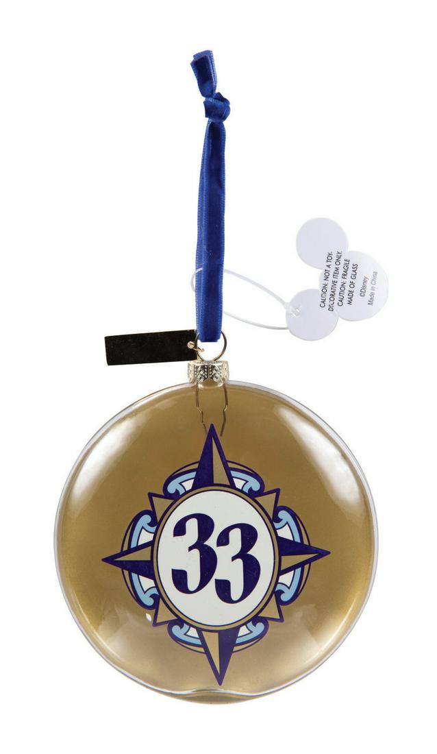 Club 33 Captain's Quarters Ornament.: (Walt Disney World, 2018) A Christmas ornament from the Club 33 Captain's Quarters in Walt Disney World. Measuring 4.25" in diameter, the ornament is in fine condition, and comes with the original pac