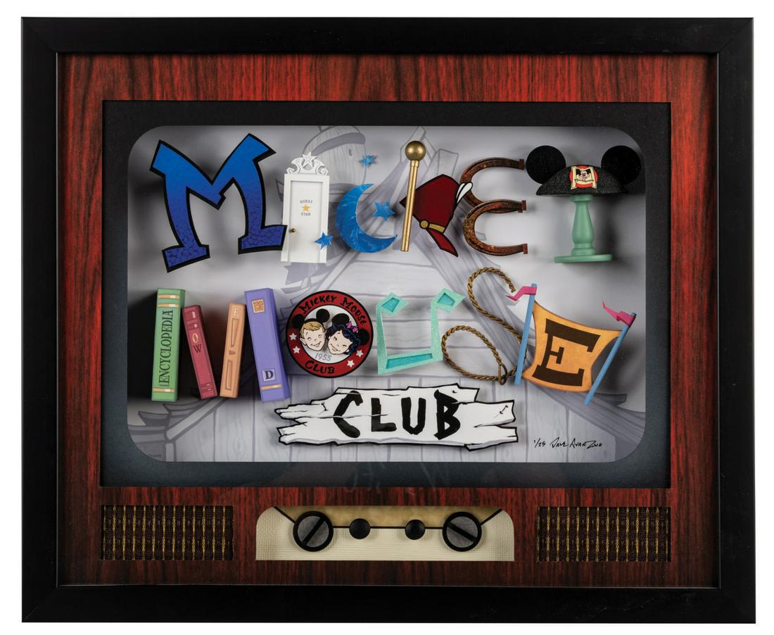 Dave Avanzino ディズニーランド50周年記念　シャドーbox レア Disney 50th Anniversary Icon Letter Shadow Box Dave Avanzino