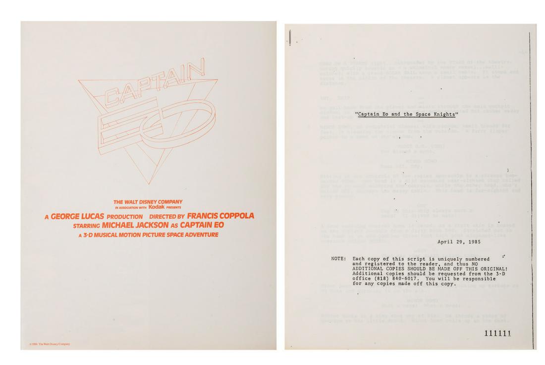 Early Captain EO Script & Imagineering Document. (1 of 7)