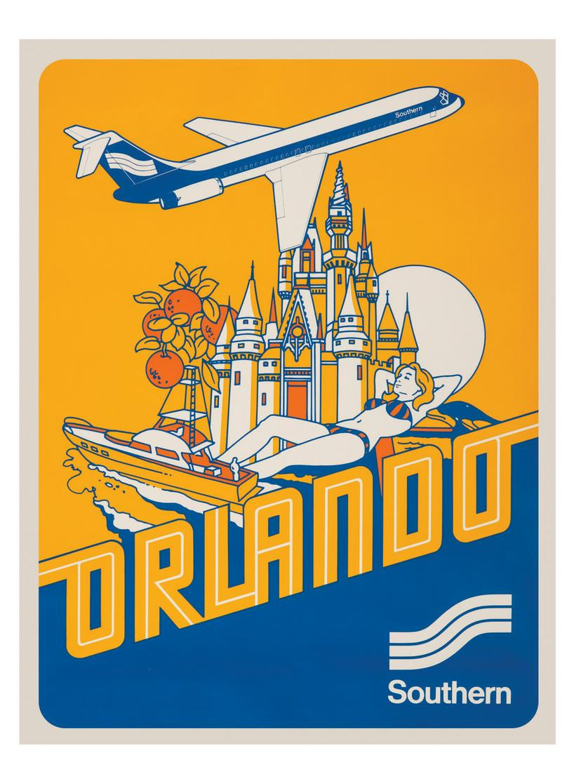 Southern Airlines Orlando Cinderella Castle Poster. (1 of 1)