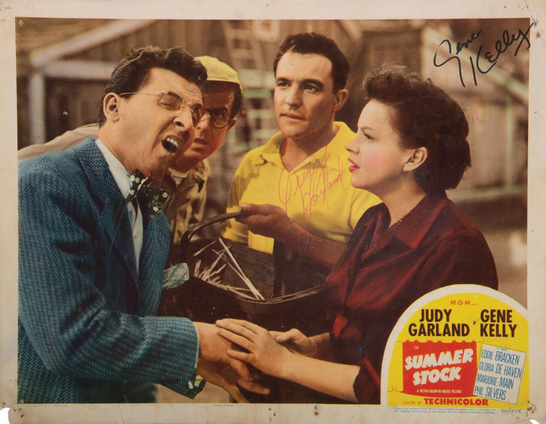 A Summer Stock Lobby Card Signed by Kelly & Garland. (1 of 3)