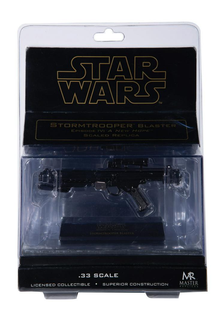 A Stormtrooper Blaster Scaled Chrome Replica. (1 of 2)