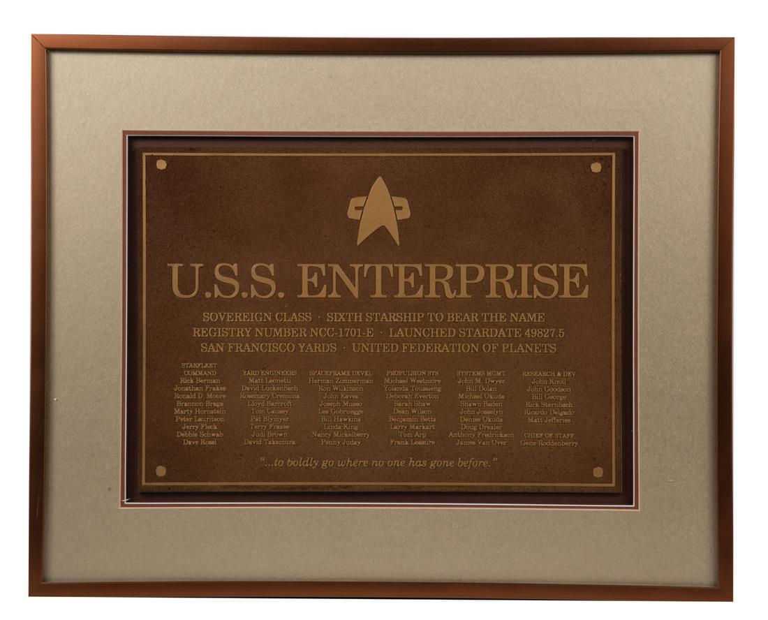 A U.S.S. Enterprise-E Plaque Replica. (1 of 1)