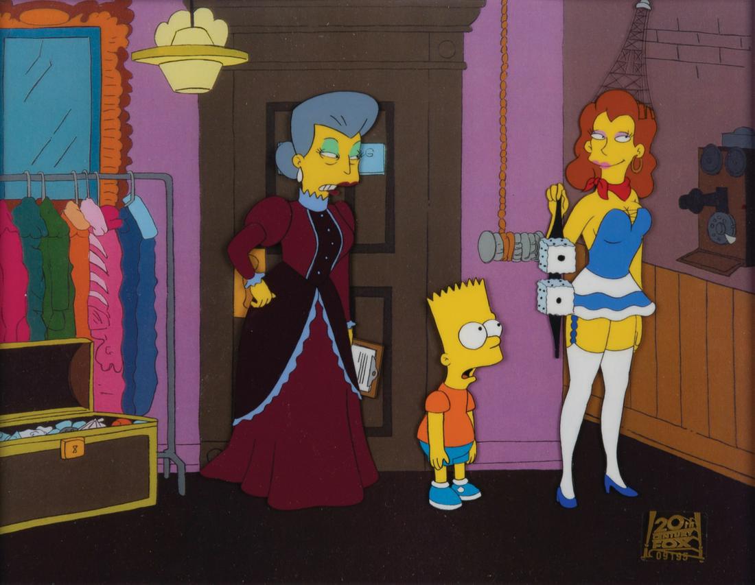 The Simpsons "Bart After Dark" Production Cels. (1 of 1)