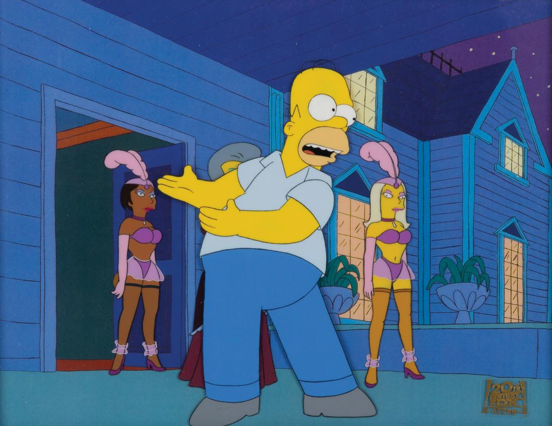 The Simpsons "Bart After Dark" Production Cels. (1 of 1)