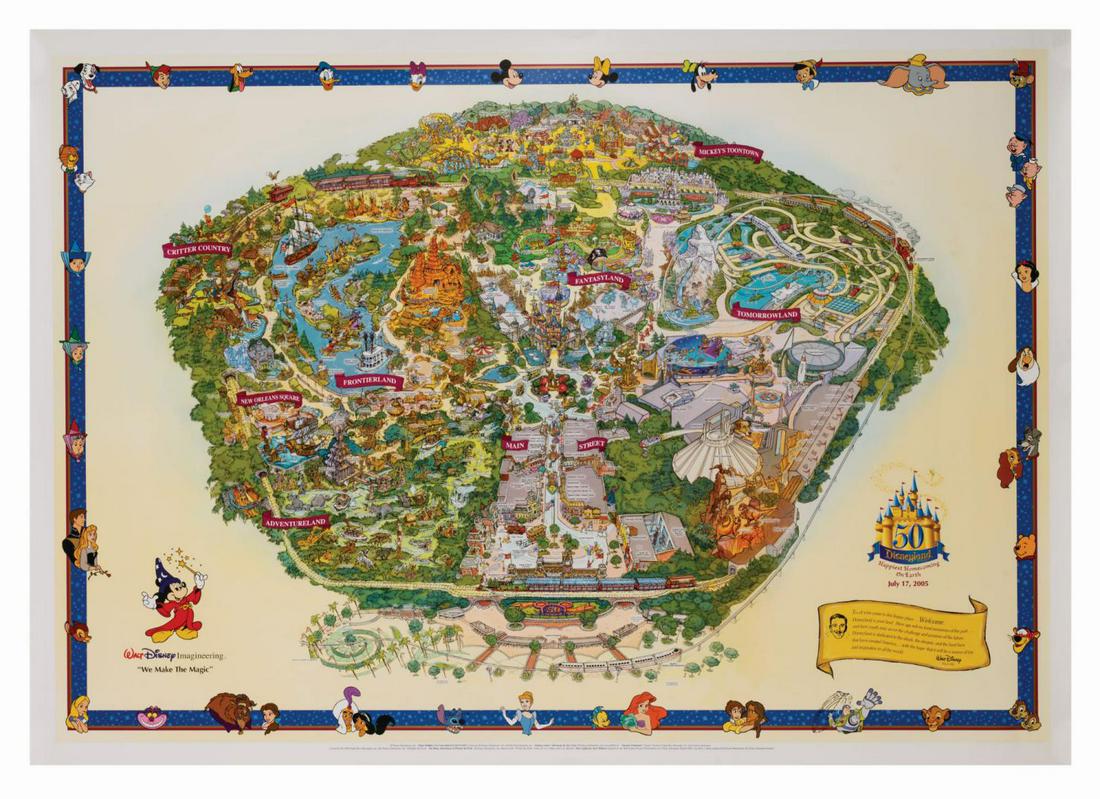An Imagineering 50th Anniversary Map. (1 of 1)