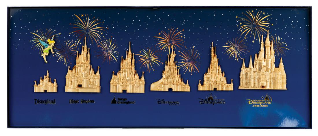 A Set of (6) Castles of the Disney Parks Pins. (1 of 16)