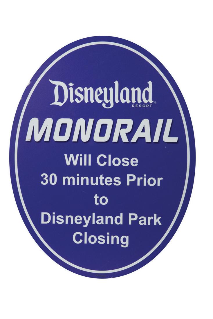 A Monorail Closing Time Sign. (1 of 1)