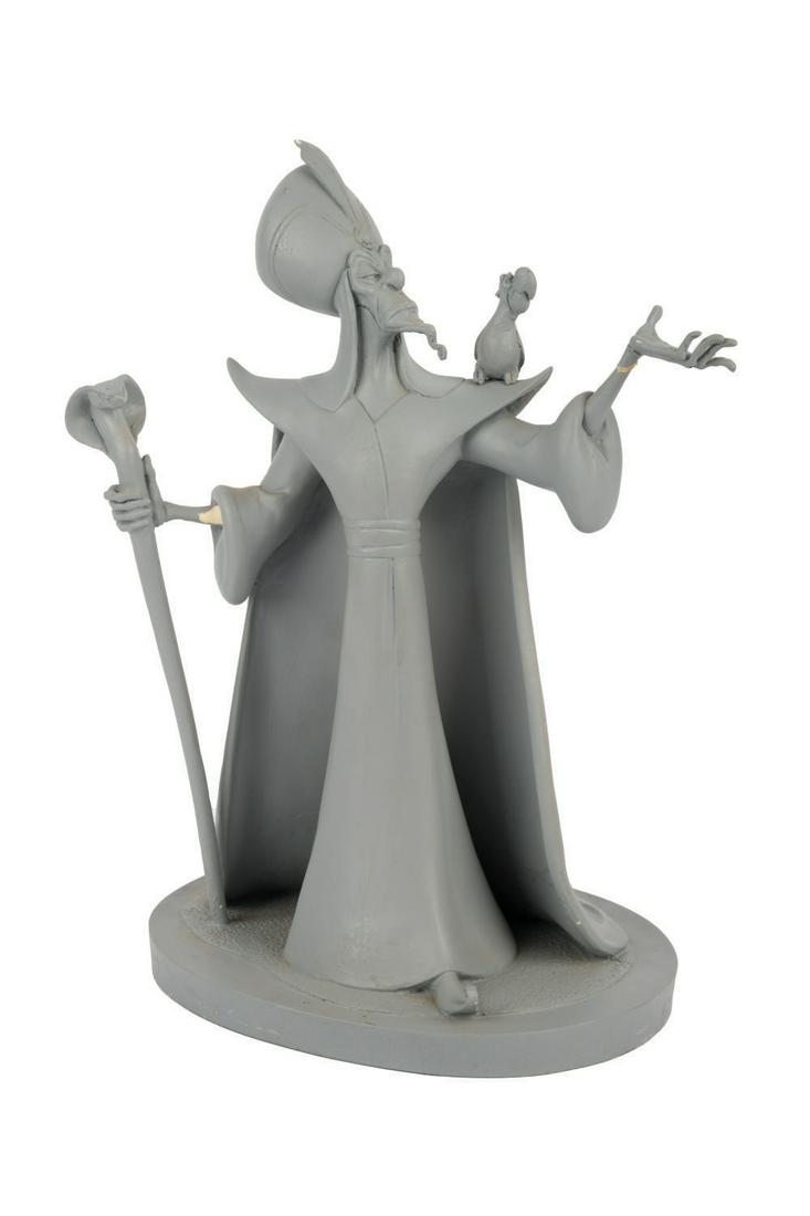 An Original Jafar Animator's Maquette From "Aladdin.": (Epcot, 1994) An animator's maquette of Jafar from Disney's "Aladdin." After production of the film, the maquette was displayed in the Aladdin Adventure exhibit within the Walt Disney Imagineering Lab