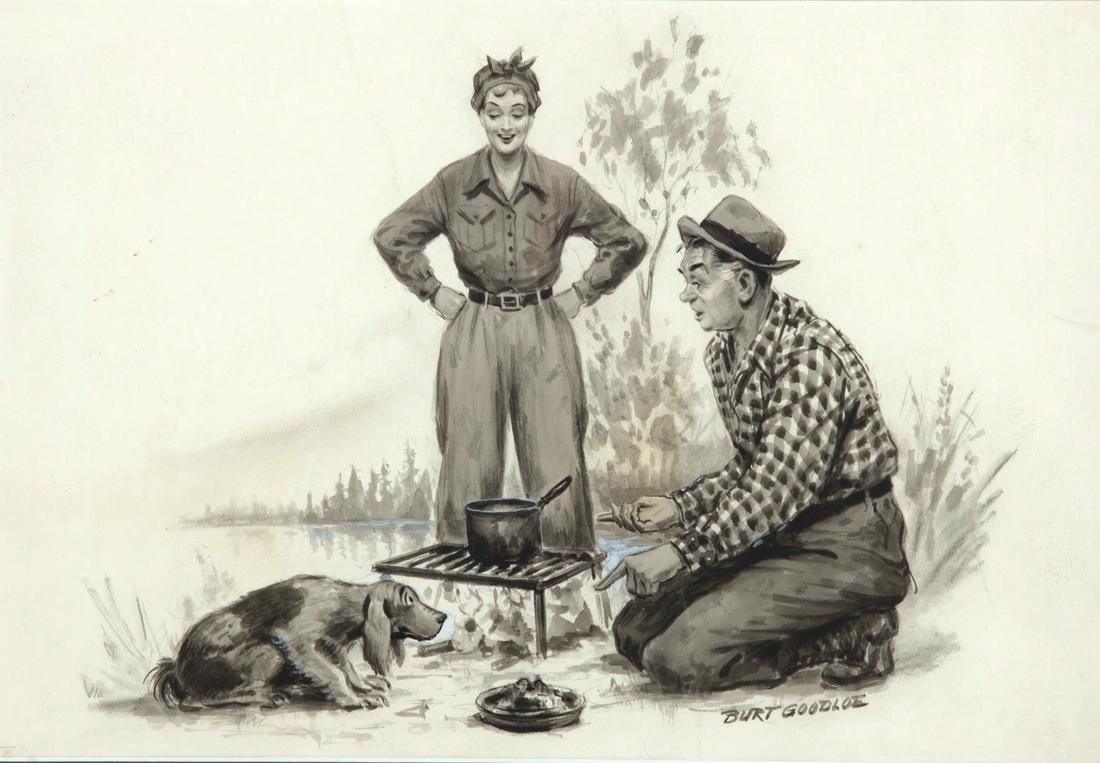 An Original Campfire Painting by Burt Goodloe. (1 of 2)