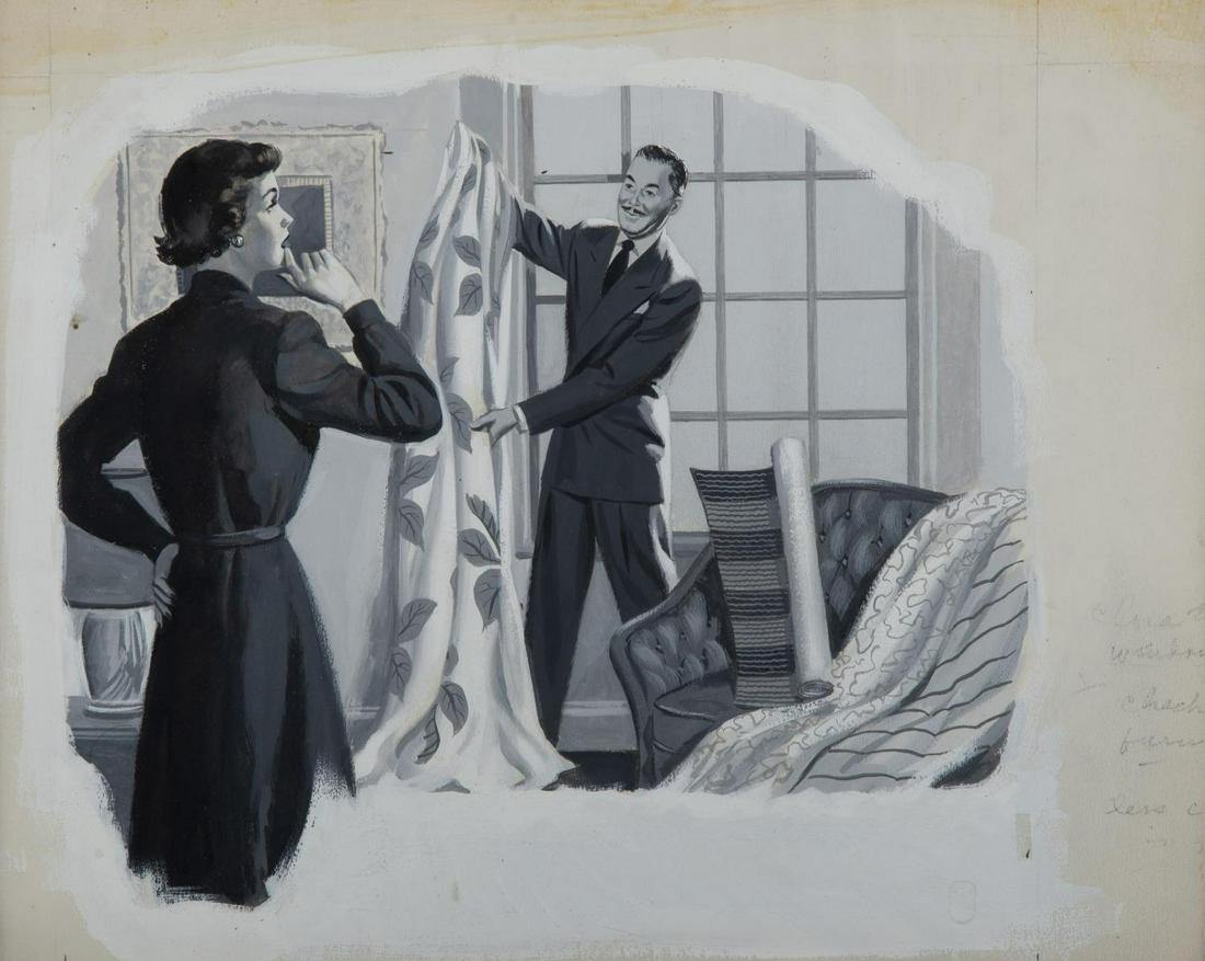 An Original Print Advertisement Painting. (1 of 1)