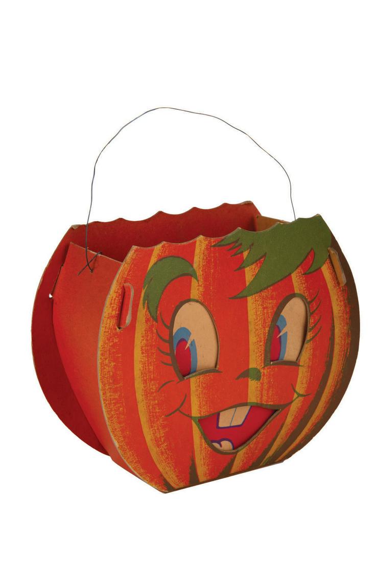 Vintage Halloween PumpkinDie-Cut Lantern. (1 of 2)