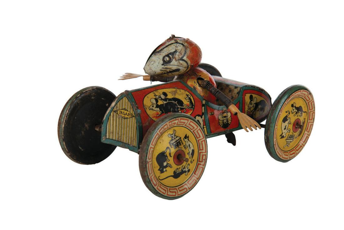 A rare Ingap Topolino Tin Wind-Up Race Car (1 of 1)