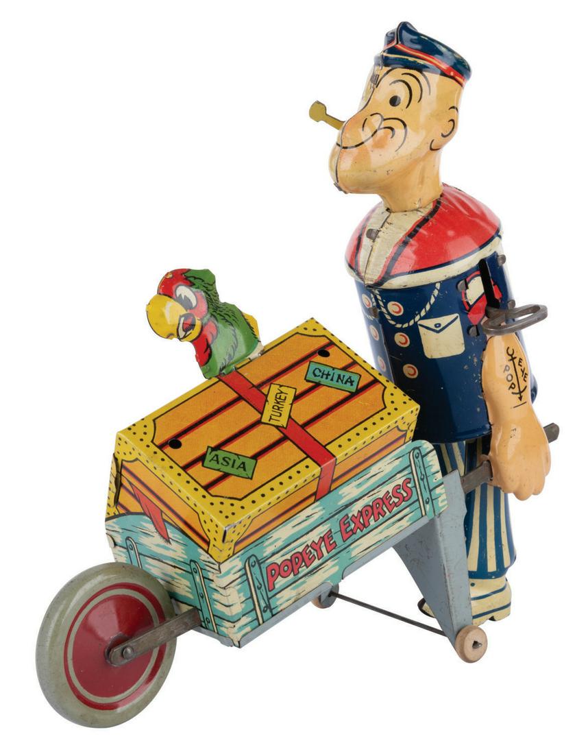 A "Popeye Express" Marx Wind-Up Toy. (1 of 2)