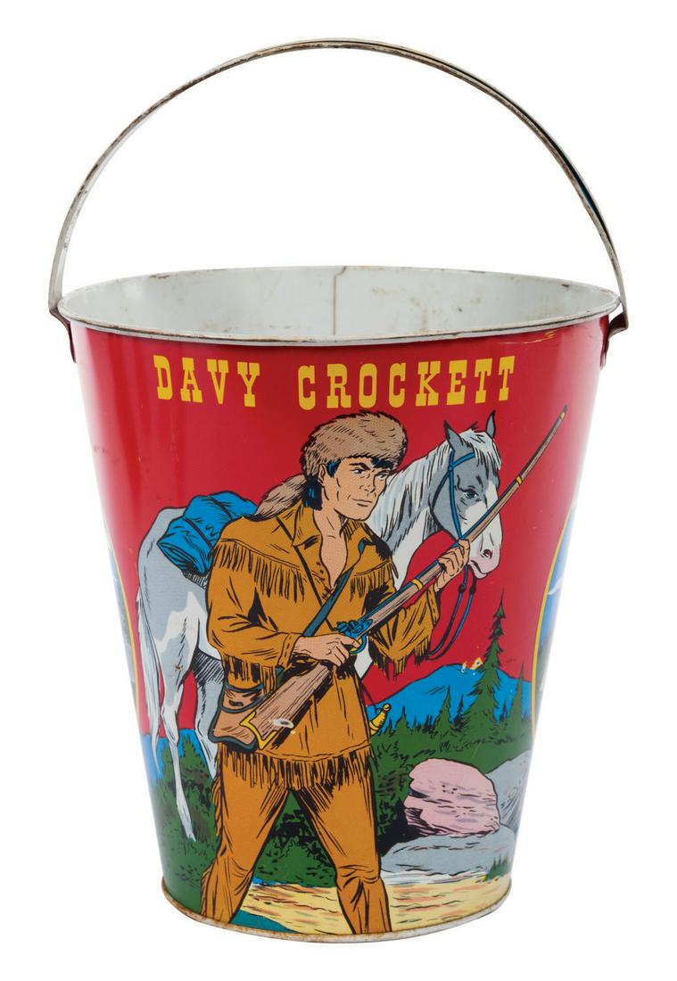 An Ohio Art  Davy Crockett Tin Pail. (1 of 2)