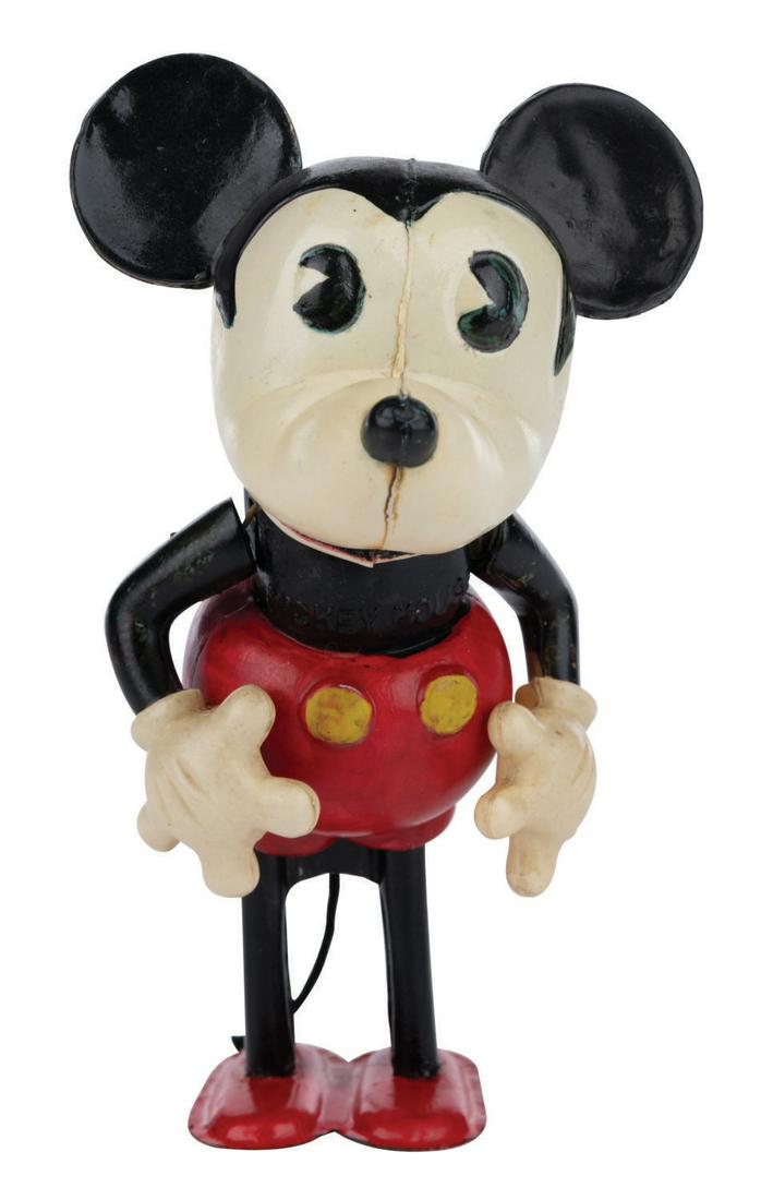 A Small Rambling Mickey Mouse Wind-Up Toy. (1 of 2)