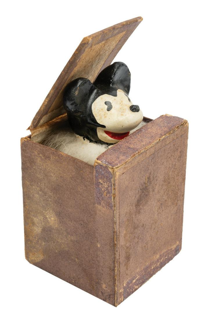 A Rare Mickey Mouse Jack-In-The Box Toy. (1 of 1)