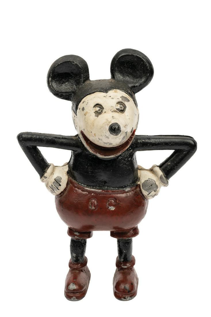 A Rare Mickey Mouse French Cast Aluminum Bank. (1 of 1)