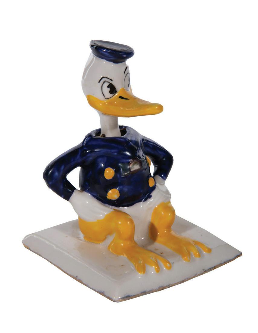 A Donald Duck Nodding Ceramic Figure. (1 of 2)