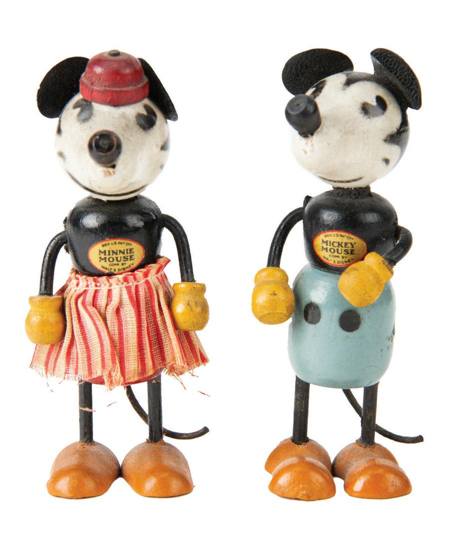 A Pair of Mickey & Minnie Fun-E-Flex Toys. (1 of 1)