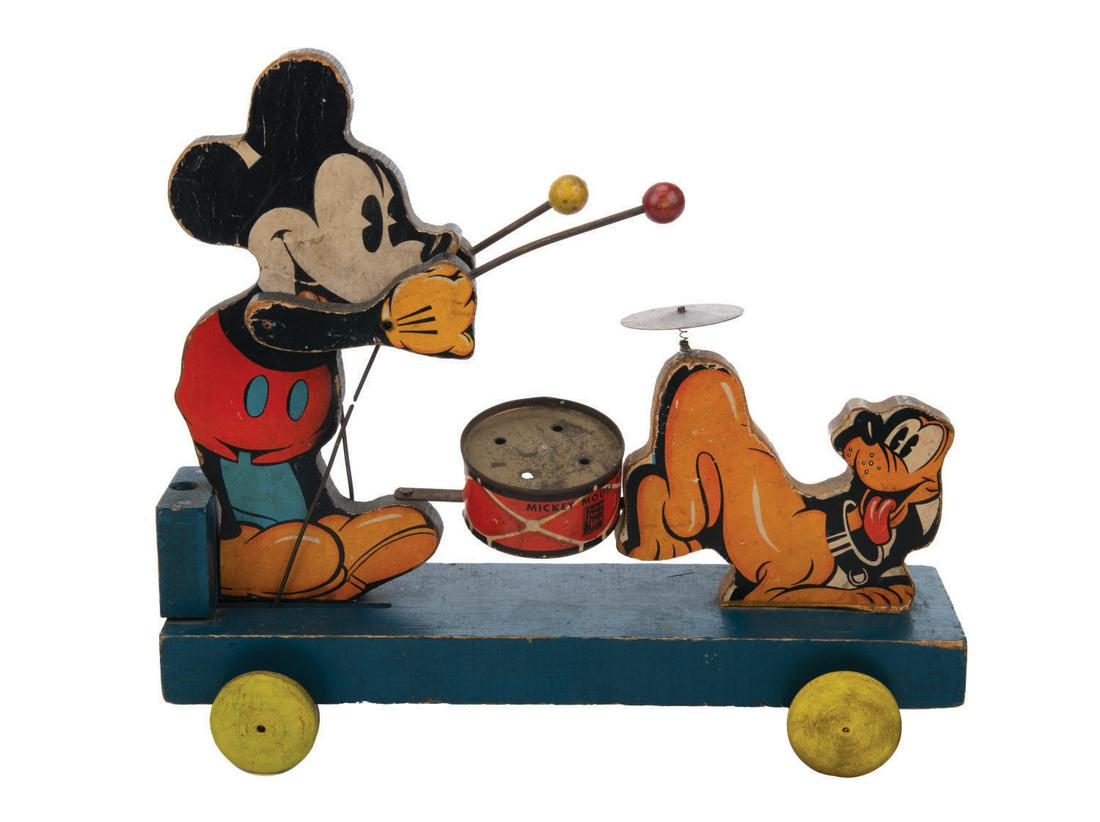 A Rare "Mickey Mouse Band" Pull Toy by Fisher- Price. (1 of 2)