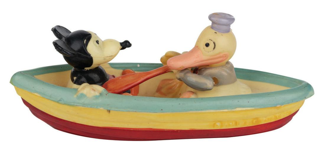 A Mickey and Donald in Boat Celluloid Toy. (1 of 2)