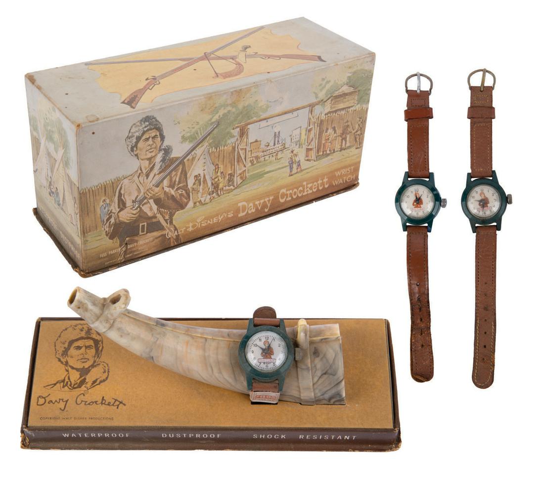 A Collection of (3) Disney's Davy Crockett Watches. (1 of 5)