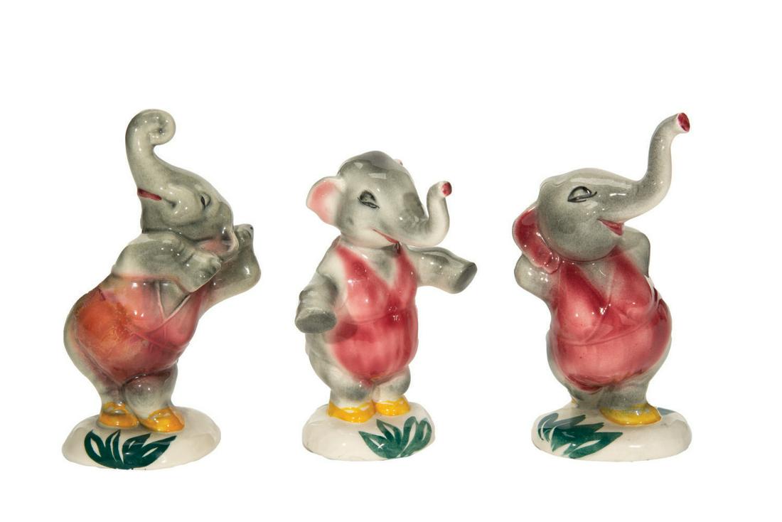 Vernon Kilns "Fantasia" Elephant Figurines. (1 of 1)