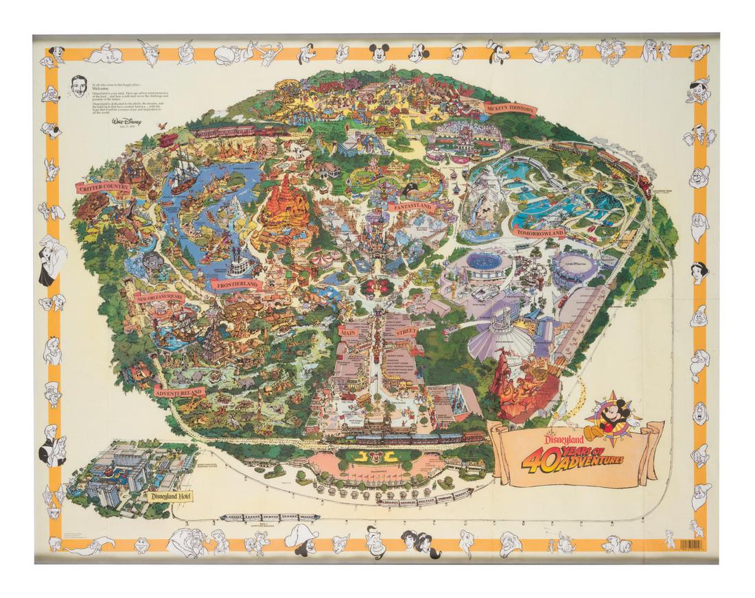 A 1995 Disneyland Souvenir Map. (1 of 1)