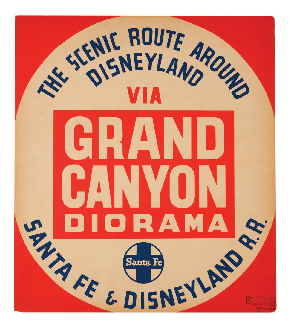 A Grand Canyon Diorama Disneyland Lamppost Sign. (1 of 1)