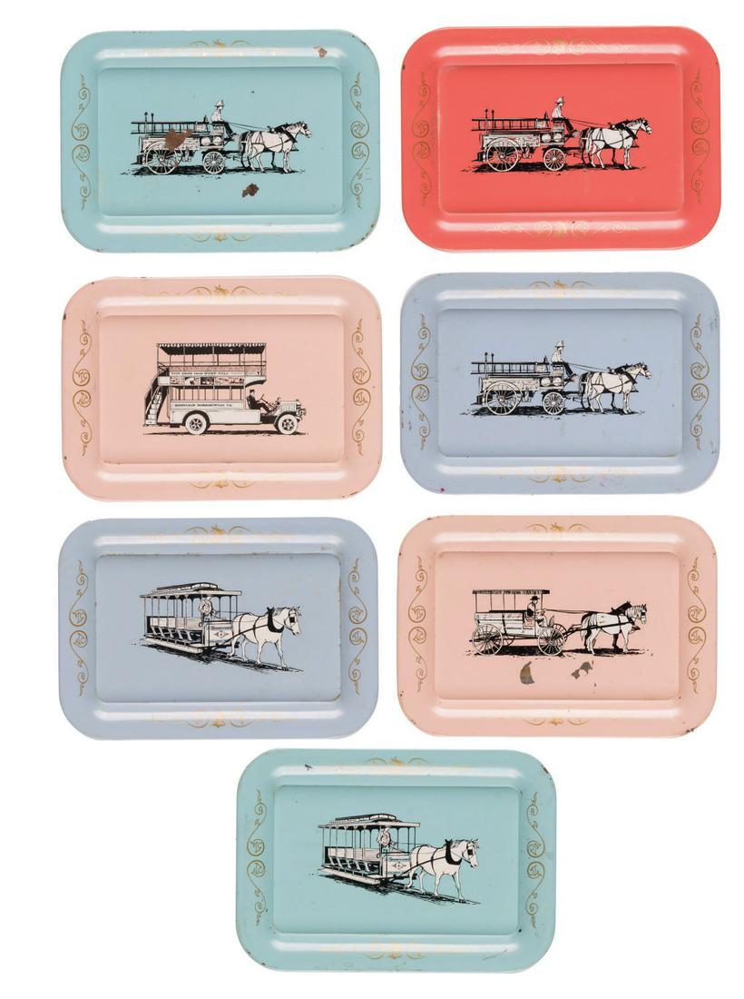 A Collection of (7) Main Street U.S.A. Tip Trays. (1 of 2)