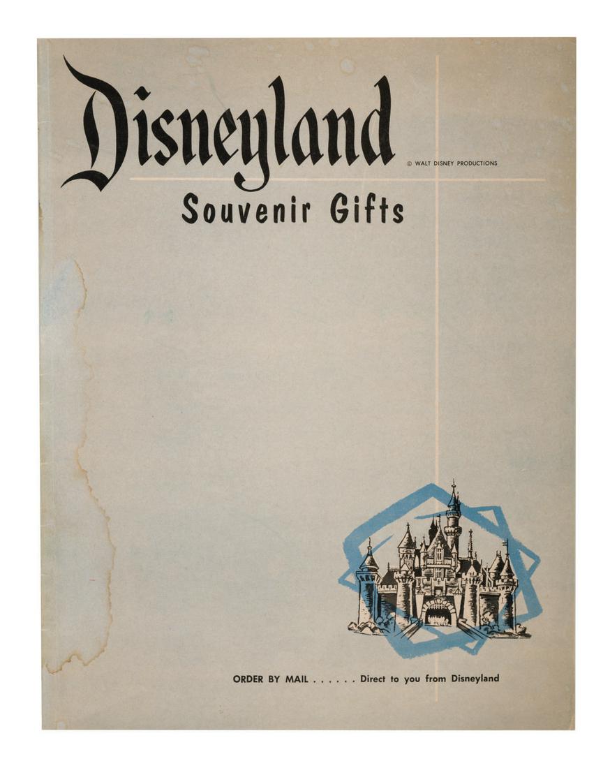 A Disneyland Souvenir Gifts Catalogue. Auction