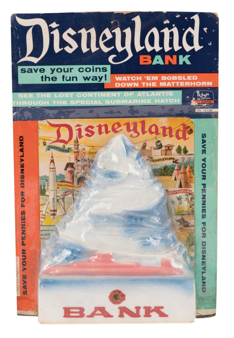 A Matterhorn Bobsleds & Submarine Coin Bank. (1 of 3)