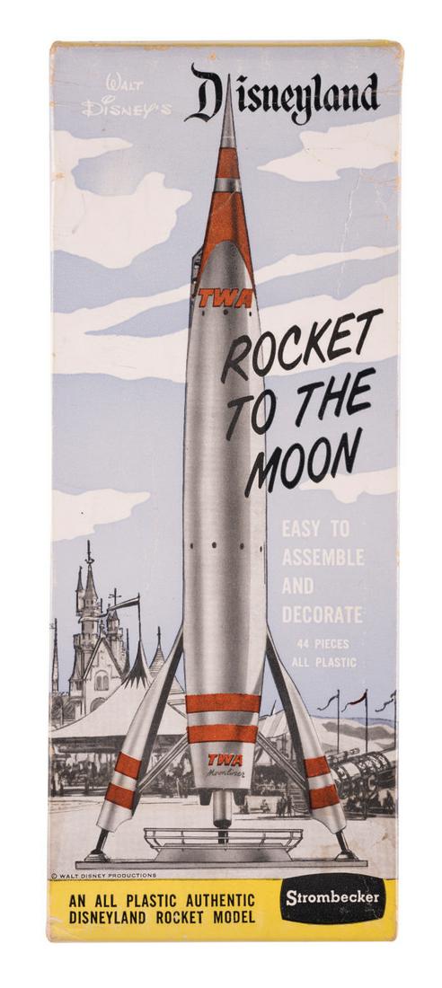 A Strombecker Rocket to the Moon Model Kit. (1 of 5)