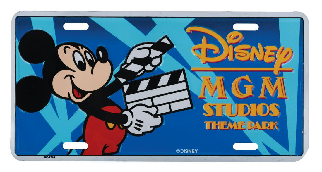 A Disney-Mgm Studios Cast Member Vanity License Plate. (1 of 2)