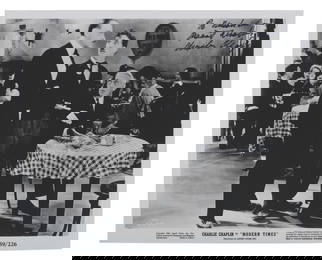 A Charlie Chaplin Signed Photograph from Modern Times.